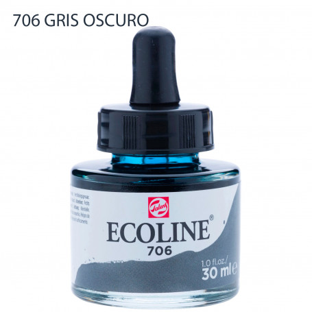 Acuarela Ecoline 30 ml 706 Gris Oscuro