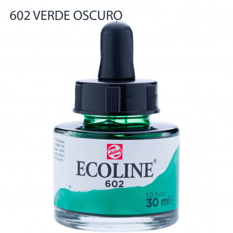 Acuarela Ecoline 30 ml 602 Verde Oscuro