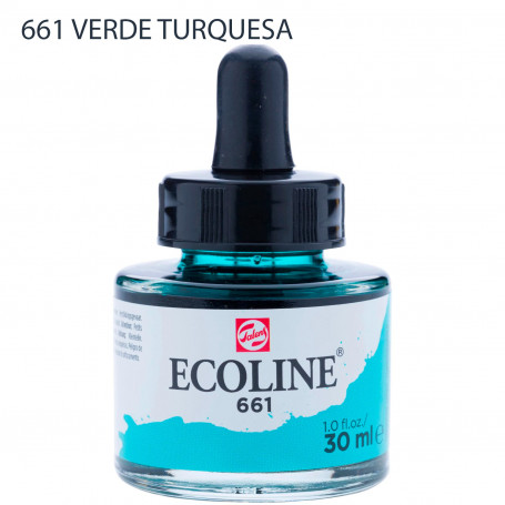 Acuarela Ecoline 30 ml 661 Verde Turquesa
