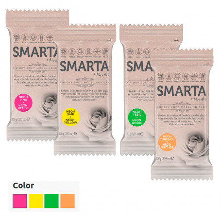 Arcilla de Modelado 100 gr Smarta Colores Neón