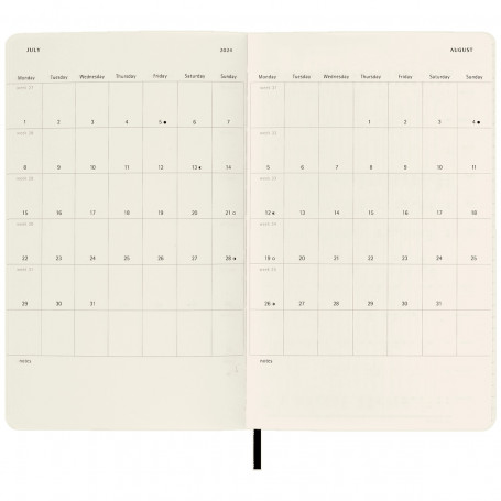 Agenda Diaria Pocket Moleskine 2024 Planificación Mensual