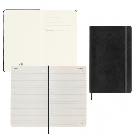 Agenda Diaria Pocket Moleskine 2024 Tapa Dura