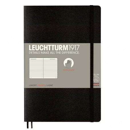 Libreta Hoja Rayada Paperback B6+ Leuchtturm1917 Negro