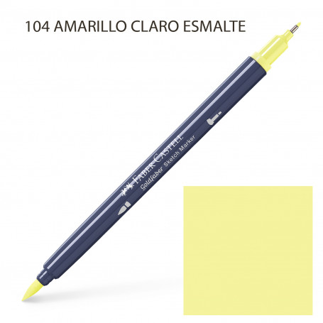 Rotulador Alcohol Doble Punta Rojos Amarillos y Malvas Faber Castell 104 Amarillo Claro Esmalte