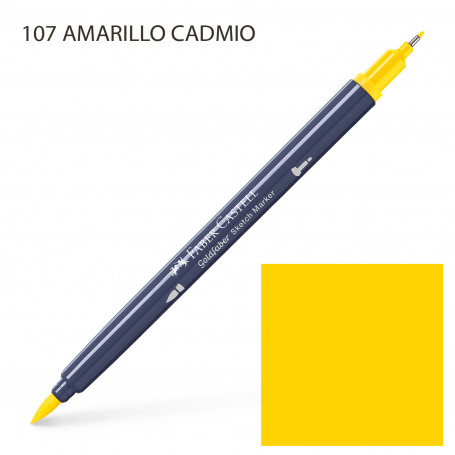 Rotulador Alcohol Doble Punta Rojos Amarillos y Malvas Faber Castell 107 Amarillo Cadmio