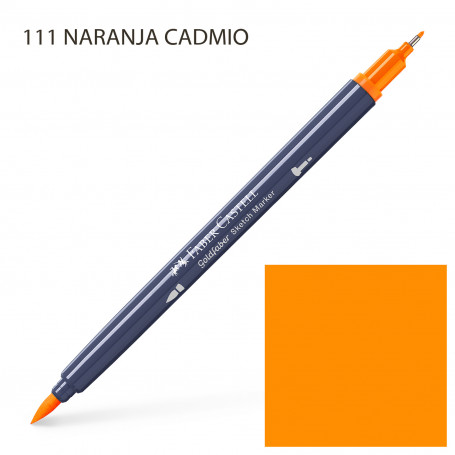 Rotulador Alcohol Doble Punta Rojos Amarillos y Malvas Faber Castell 111 Naranja Cadmio