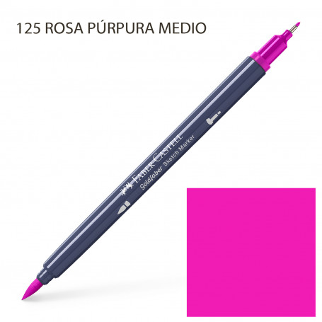 Rotulador Alcohol Doble Punta Rojos Amarillos y Malvas Faber Castell 125 Rosa Púrpura Medio