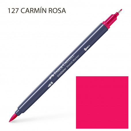 Rotulador Alcohol Doble Punta Rojos Amarillos y Malvas Faber Castell 127 Carmín Rosa