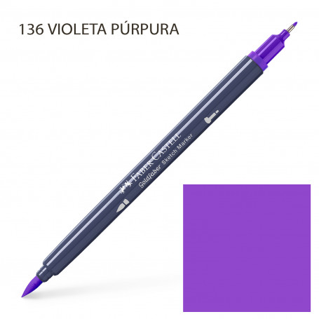 Rotulador Alcohol Doble Punta Rojos Amarillos y Malvas Faber Castell 136 Violeta Púrpura