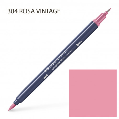 Rotulador Alcohol Doble Punta Rojos Amarillos y Malvas Faber Castell 304 Rosa Vintage