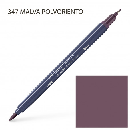 Rotulador Alcohol Doble Punta Rojos Amarillos y Malvas Faber Castell 347 Malva Polvoriento