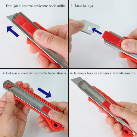 Cúter L-700RP con Cargador de 6 Hojas NT Cambio de Cuchilla