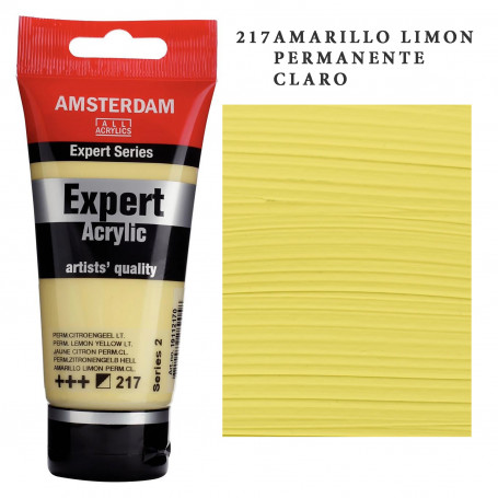 Acrílico Amsterdam Expert Series Amarillos Rojos y Malvas 217 Amarillo Limón Permanente Claro Serie 2