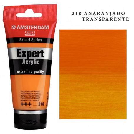 Acrílico Amsterdam Expert Series Amarillos Rojos y Malvas 218 Anaranjado Transparente Serie 3