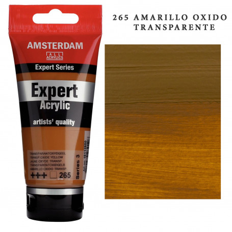 Acrílico Amsterdam Expert Series Amarillos Rojos y Malvas 265 Amarillo Öxido Transparente Serie 3