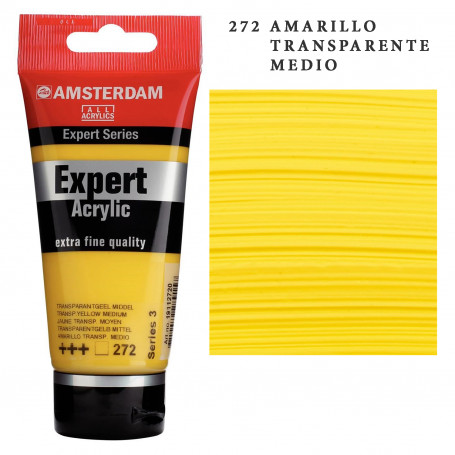 Acrílico Amsterdam Expert Series Amarillos Rojos y Malvas 272 Amarillo Transparente Medio Serie 3