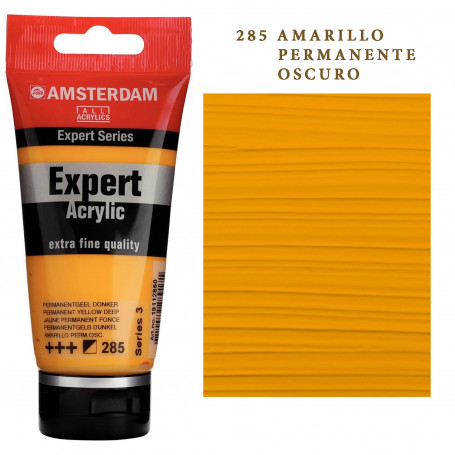 Acrílico Amsterdam Expert Series Amarillos Rojos y Malvas 285 Amarillo Permanente Oscuro Serie 3