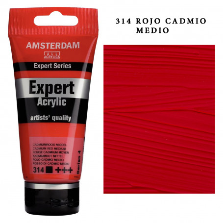 Acrílico Amsterdam Expert Series Amarillos Rojos y Malvas 314 Rojo Cadmio Medio Serie 4