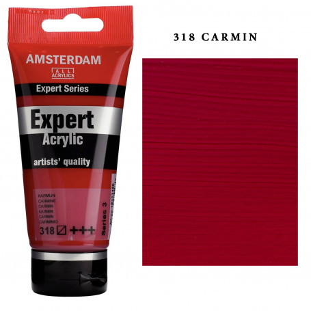 Acrílico Amsterdam Expert Series Amarillos Rojos y Malvas 318 Carmín Serie 3