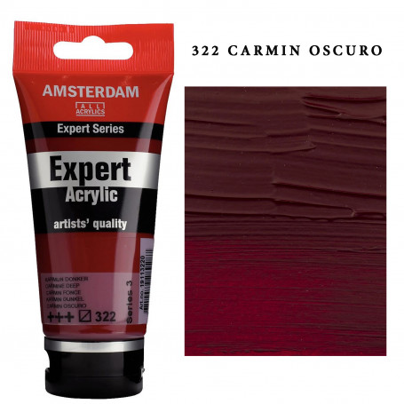 Acrílico Amsterdam Expert Series Amarillos Rojos y Malvas 322 Carmín Oscuro Seríe 3
