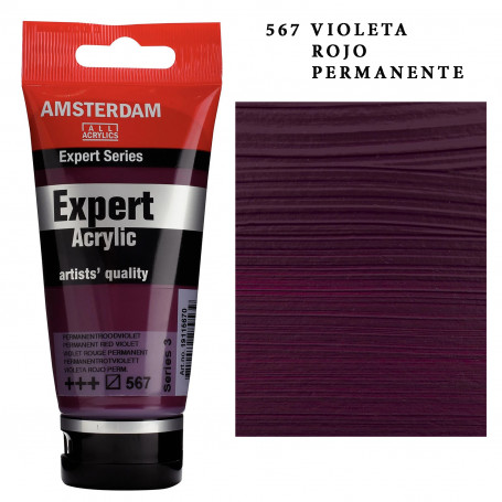 Acrílico Amsterdam Expert Series Amarillos Rojos y Malvas 567 Violeta Rojo Permanente Serie 3