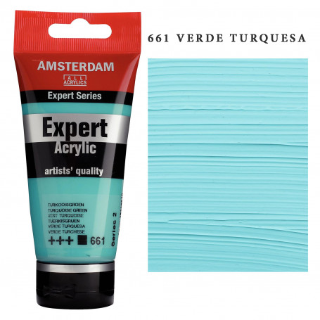 Acrílico Amsterdam Expert Series Azules y Verdes 661 Verde Turquesa Serie 2