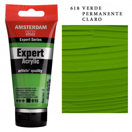 Acrílico Amsterdam Expert Series Azules y Verdes 618 Verde Permanente Claro Serie 2