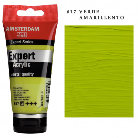 Acrílico Amsterdam Expert Series Azules y Verdes 617 Verde Amarillo Serie 3