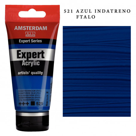 Acrílico Amsterdam Expert Series Azules y Verdes 521 Azul Indantreno Phtalo Serie 2