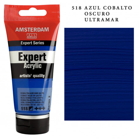 Acrílico Amsterdam Expert Series Azules y Verdes 518 Azul Cobalto Oscuro Ultramar Serie 2