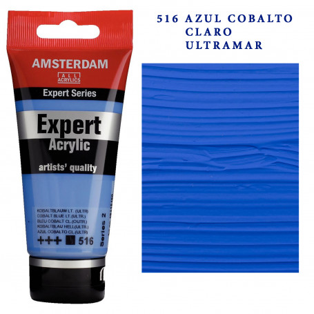 Acrílico Amsterdam Expert Series Azules y Verdes 516 Azul Cobalto Claro Ultramar Serie 2