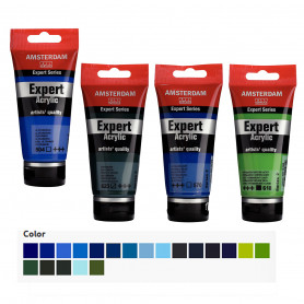 Acrílico Amsterdam Expert Series 75 ml Azules y Verdes