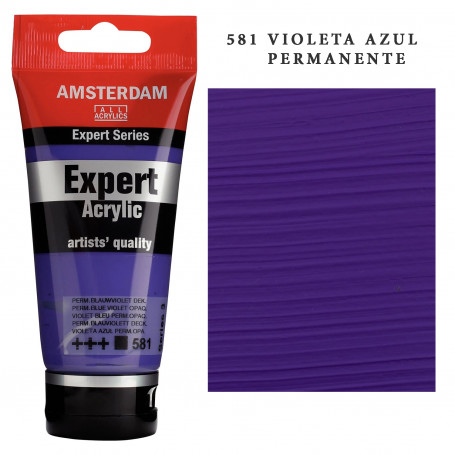 Acrílico Amsterdam Expert Series Azules y Verdes 581 Violeta Azul Permanente Opaco Serie 3