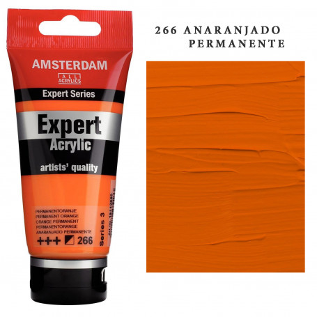 Acrílico Amsterdam Expert Series Amarillos Rojos y Malvas 266 Anaranjado Permanente Serie 3