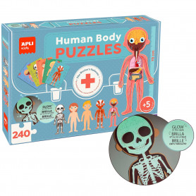 Puzle 240 Piezas Cuerpo Humano Glow in the Dark Apli Kids