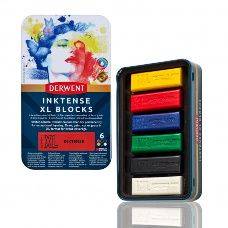 Estuche Metálico de Barras de tinta de Acuarela XL Derwent