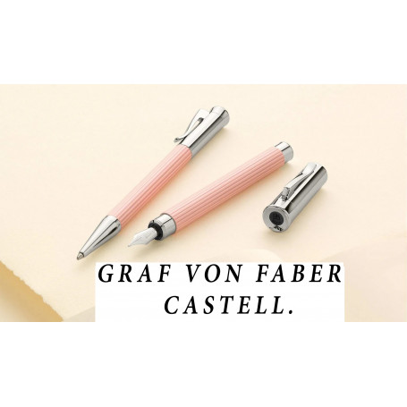 Estilográfica Tamitio Rosa Graf Von Faber Castell Acanalada