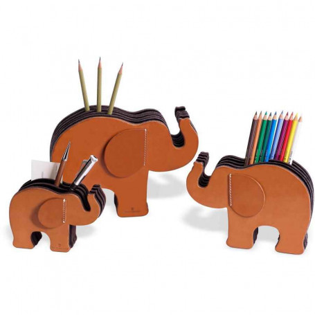 Portalápices Elefante Pequeño Piel Graf Von Faber Castell Piel