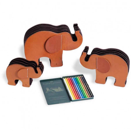 Portalápices Elefante Pequeño Piel Graf Von Faber Castell Policromos