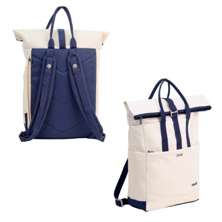  Mochila Urbana Cierre Superior Milan Modelo 1918 Beige