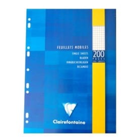 Recambio hojas Clairefontaine A4 cuadrícula 5 x 5 200 páginas