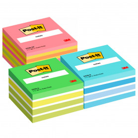 Cubo Notas Adhesivas 76x76 mm de Colores Post it