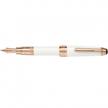 Estilográfica Mozart Solitaire Tributo al Montblanc Oro Rojo 