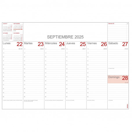 Weekplan Planning Semanal de Sobremesa Myrga Septiembre 2025