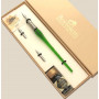 Set Caligrafía Molin Cristal de Murano Verde Bortoletti