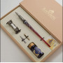 Set Caligrafia Cristal de Murano Rojo Renier Bortoletti