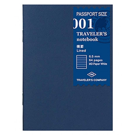 Recambio Líneas 001 MD Tamaño Pasaporte Traveler`s