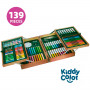 Set Pintor 139 Piezas Estuche Madera Kiddy Color