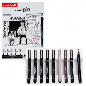Kit Rotuladores Calibrados Inicación al Manga Uni Ball