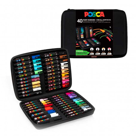  Maleta Premium Rotuladores Posca 40 Piezas